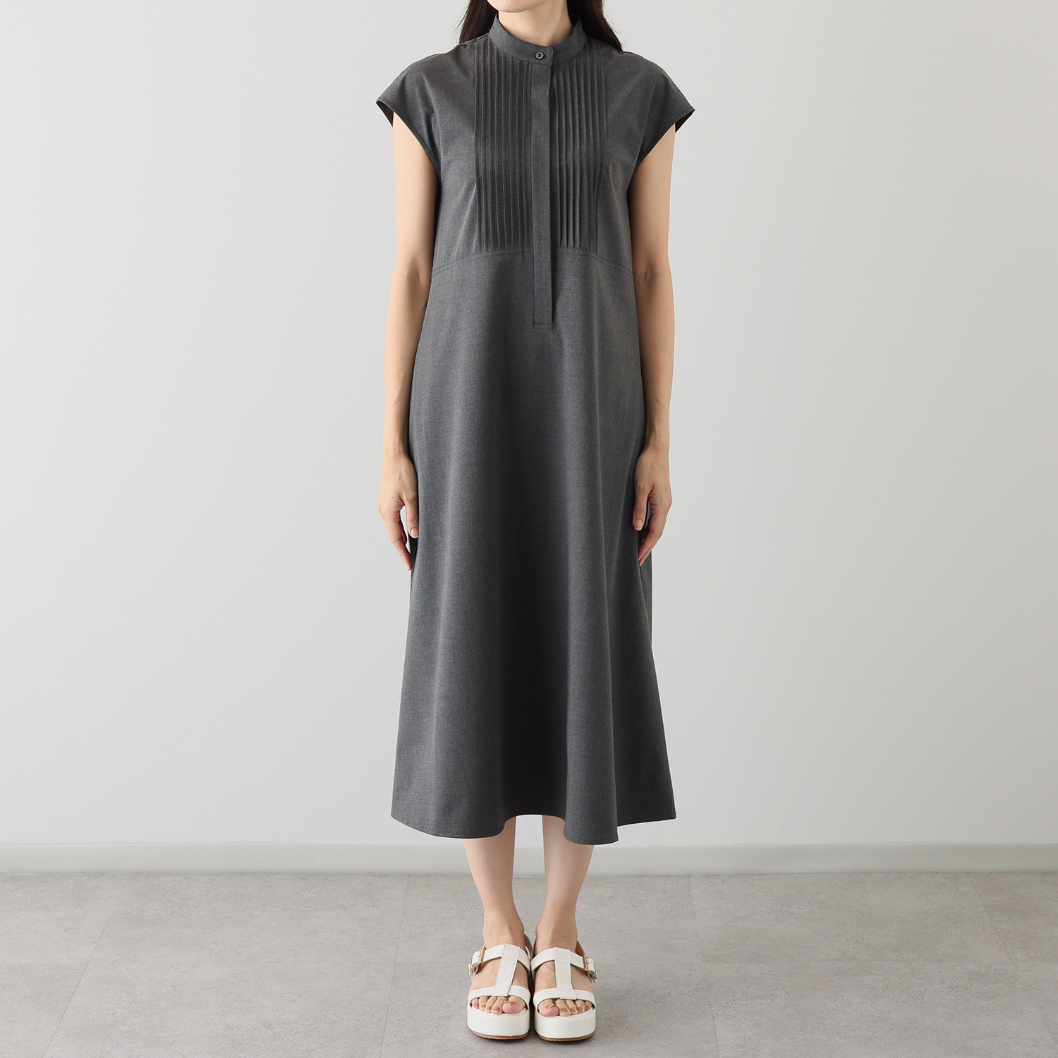 キョウコ　ヒガ ＵＶカット・接触冷感 触れるとひんやり フレンチスリーブ ワンピース