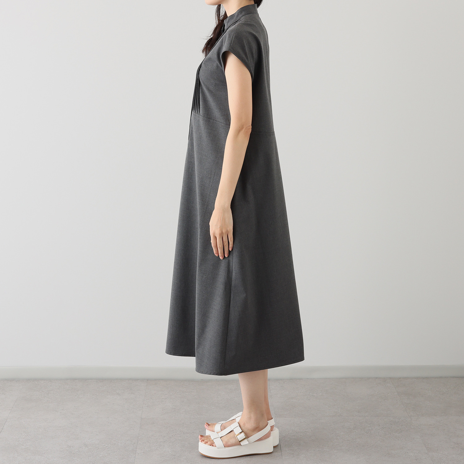 キョウコ　ヒガ ＵＶカット・接触冷感 触れるとひんやり フレンチスリーブ ワンピース