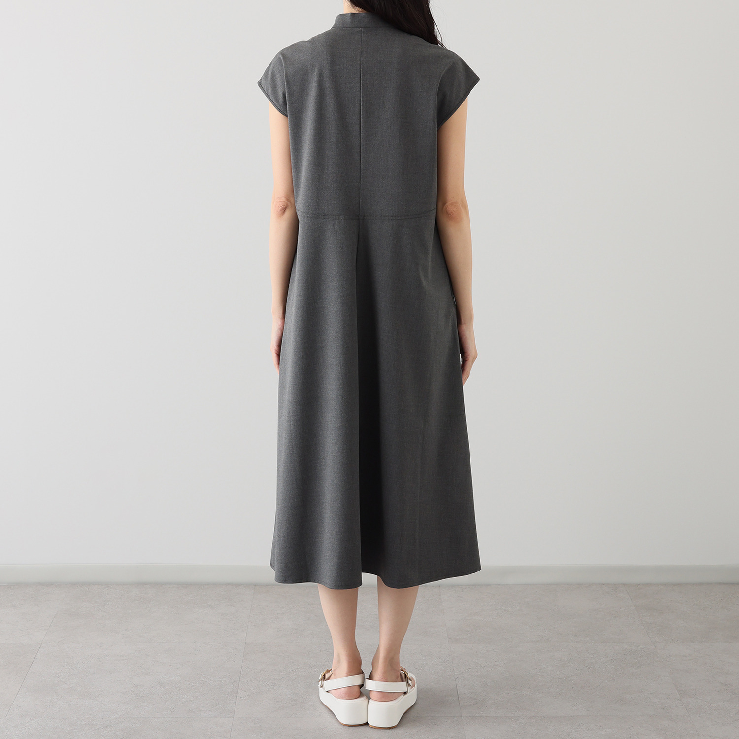 キョウコ　ヒガ ＵＶカット・接触冷感 触れるとひんやり フレンチスリーブ ワンピース