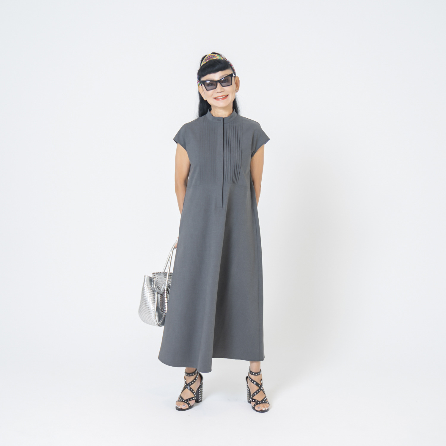 キョウコ　ヒガ ＵＶカット・接触冷感 触れるとひんやり フレンチスリーブ ワンピース