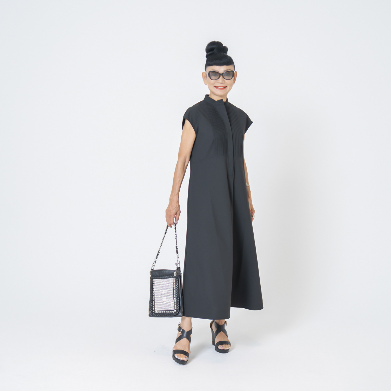 キョウコ　ヒガ ＵＶカット・接触冷感 触れるとひんやり フレンチスリーブ ワンピース