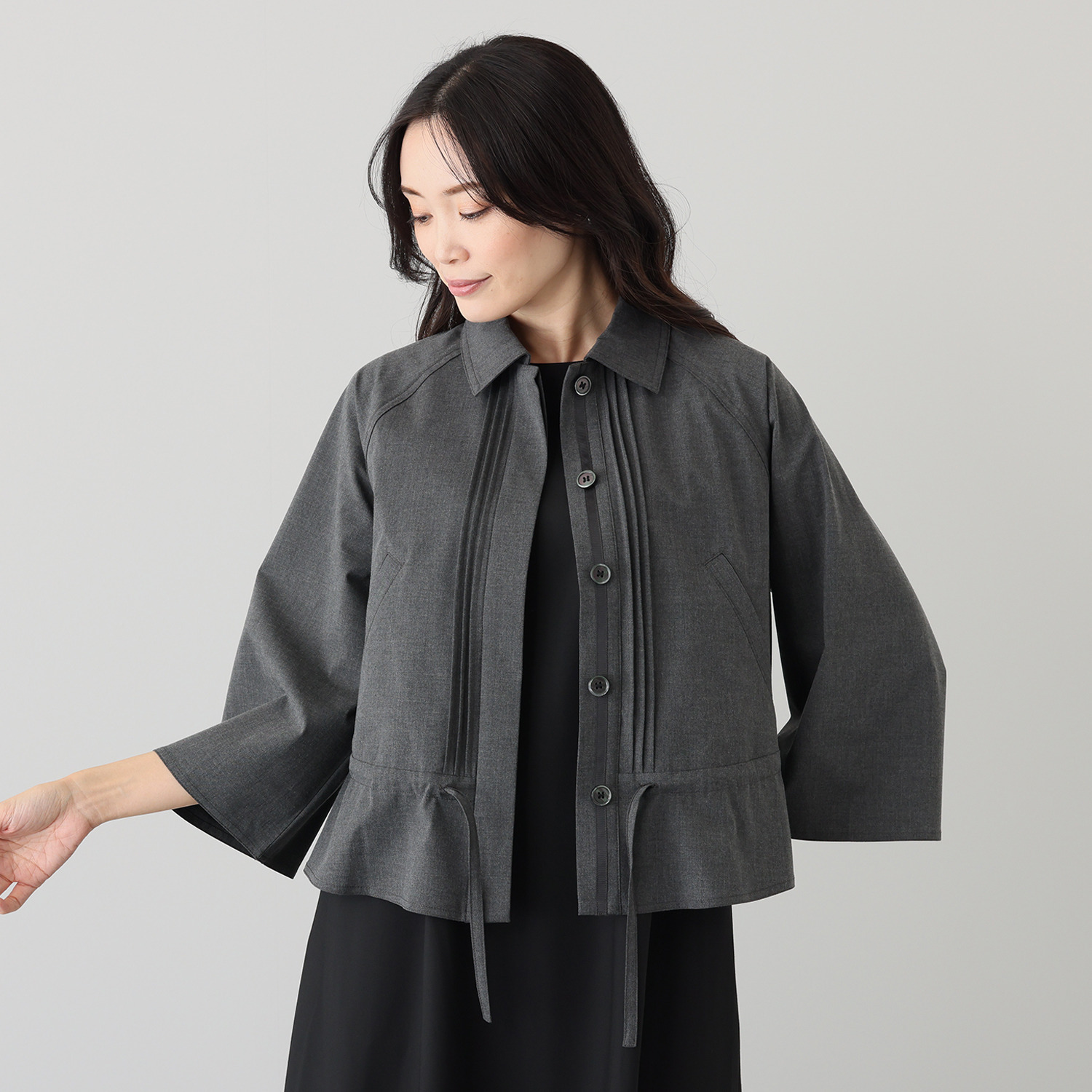 キョウコ　ヒガ ＵＶカット・接触冷感 触れるとひんやり Ａラインジャケット