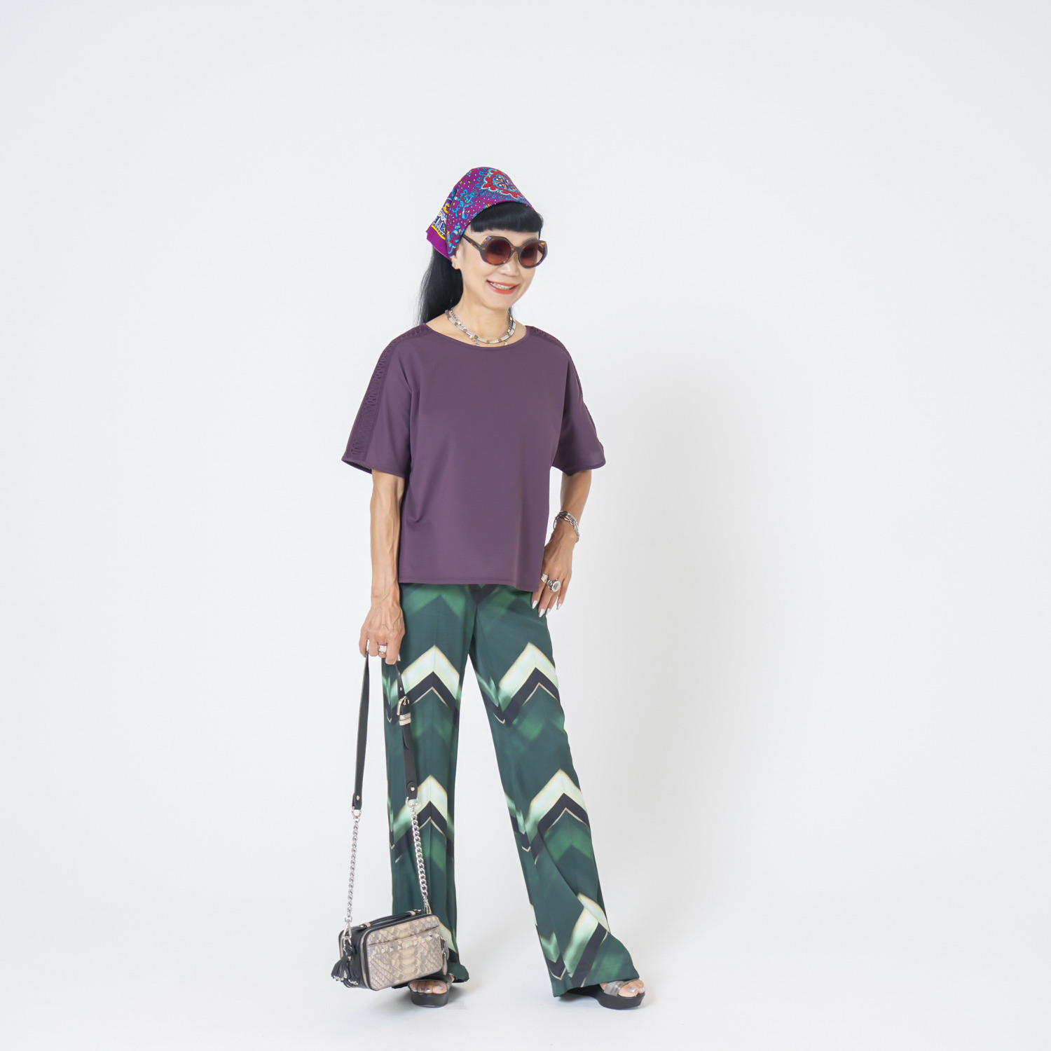 キョウコ　ヒガ ＵＶカット・吸水速乾 サラッと快適 レースアクセント クロップトＴシャツ