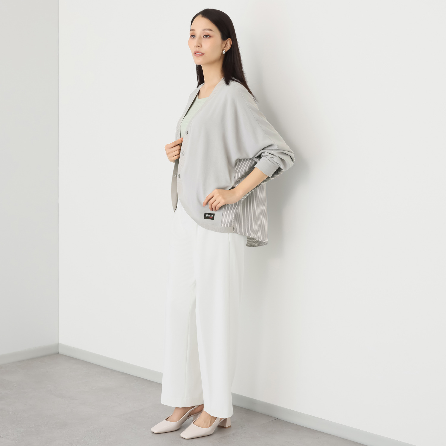 イクシーズ ヴィンテージワッシャー ドッキングカーディガン