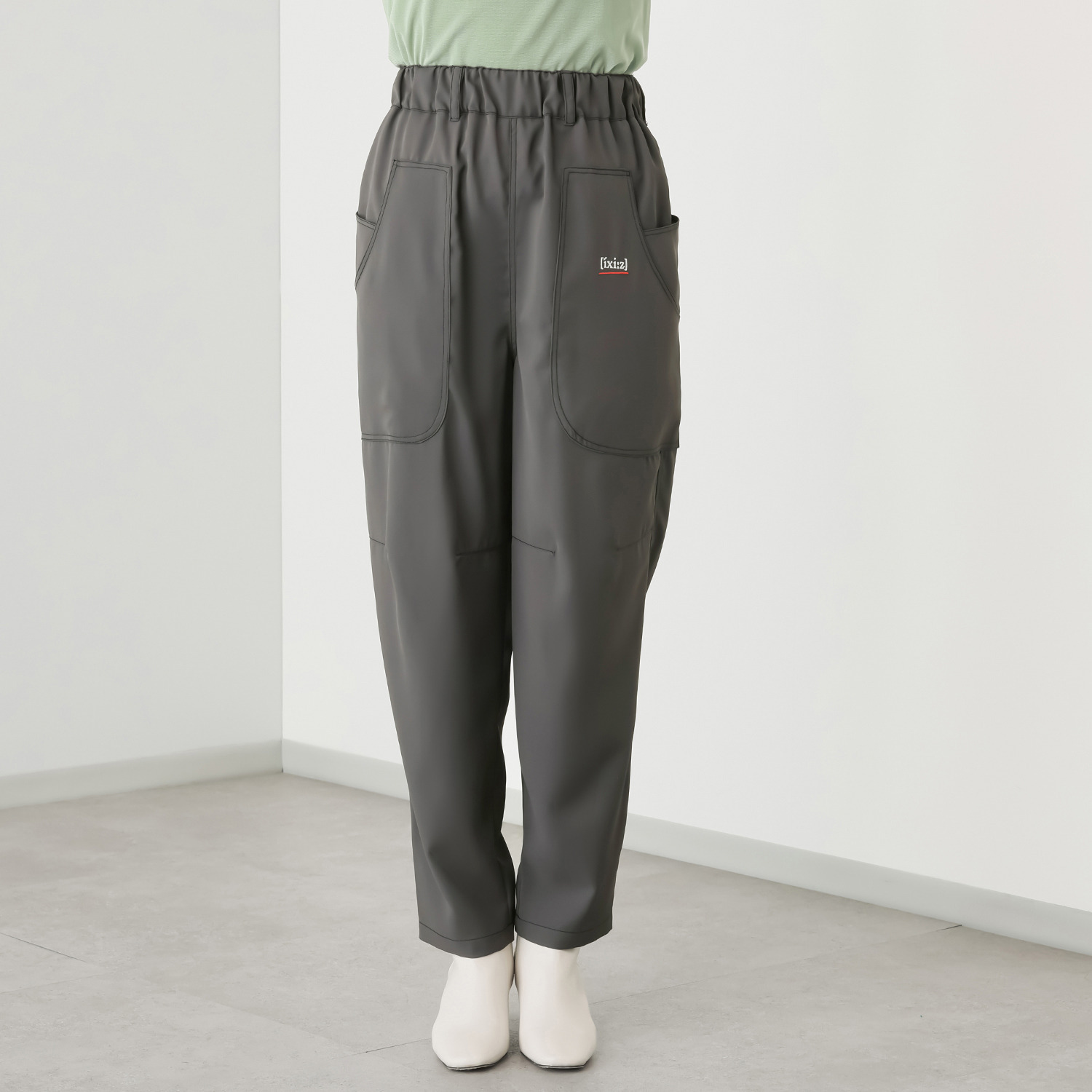 イクシーズ 配色ステッチ ６ポケット カーペンターパンツ