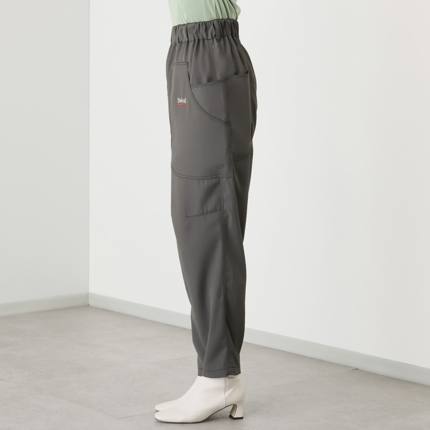 イクシーズ 配色ステッチ ６ポケット カーペンターパンツ