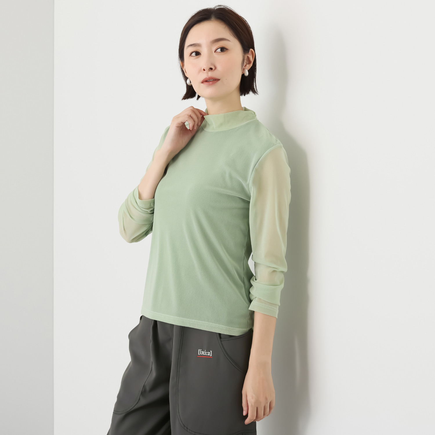 イクシーズ カラーコンビ シアートップス