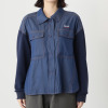 イクシーズ とろみデニム オーバーシャツ