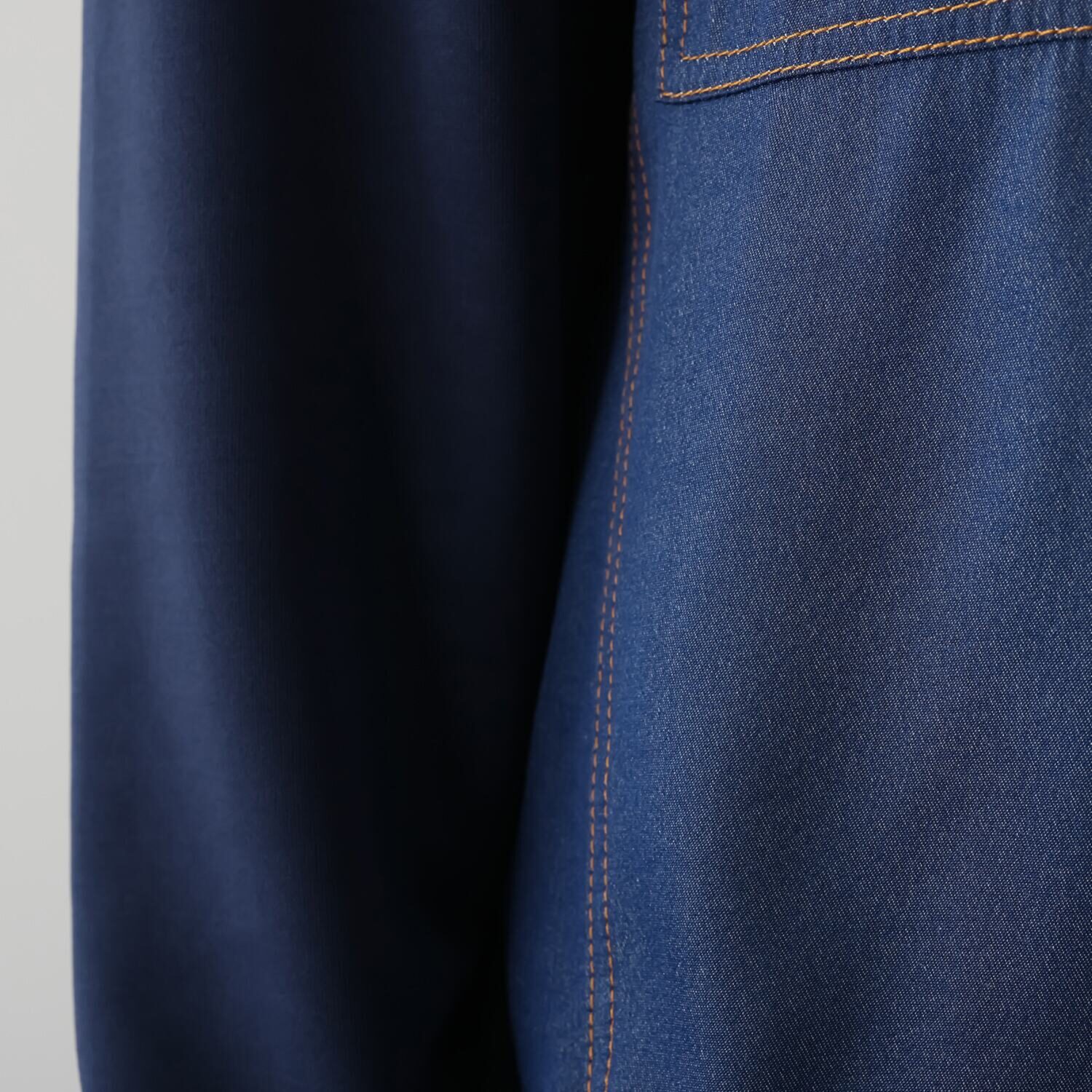 イクシーズ とろみデニム オーバーシャツ