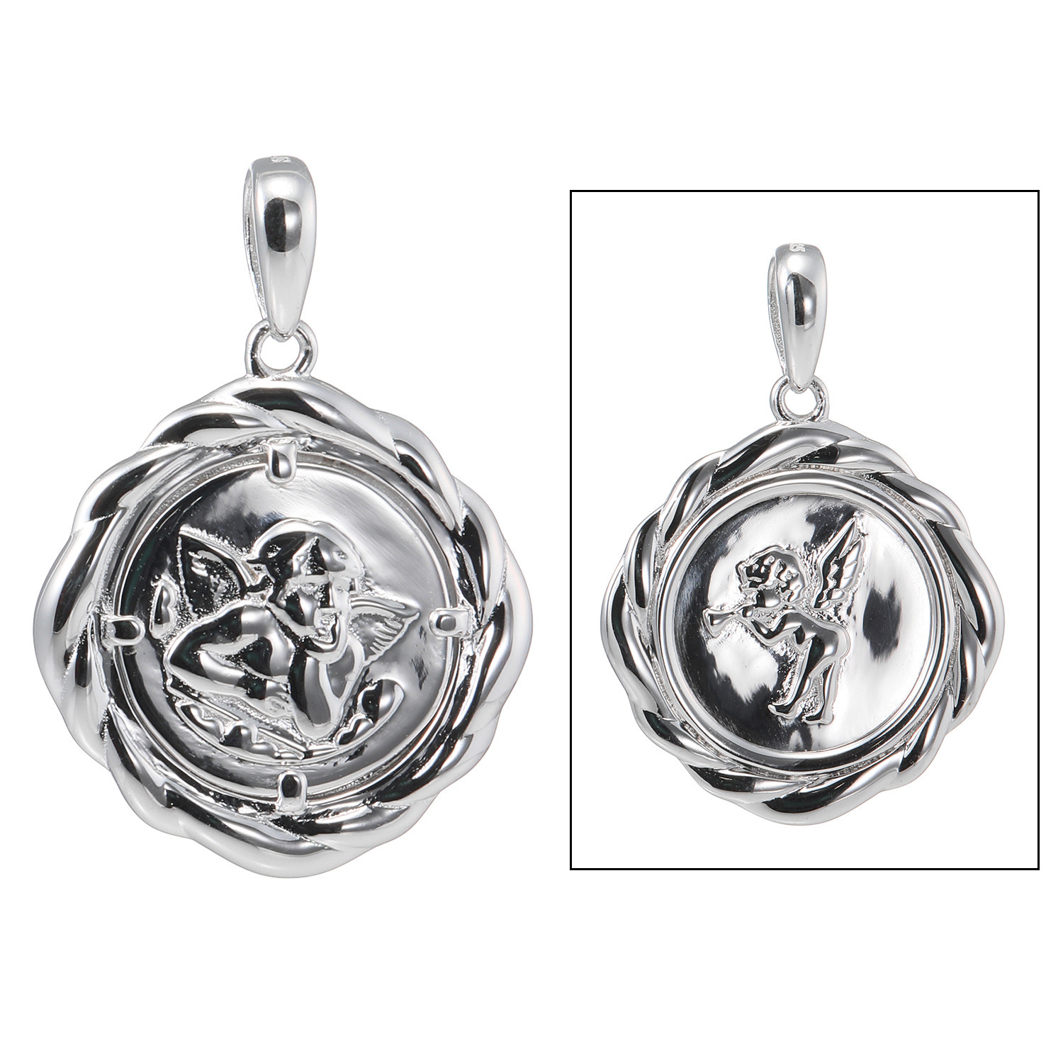 ファシーノアルジェント シルバー プリティエンジェル リバーシブル ペンダントトップ