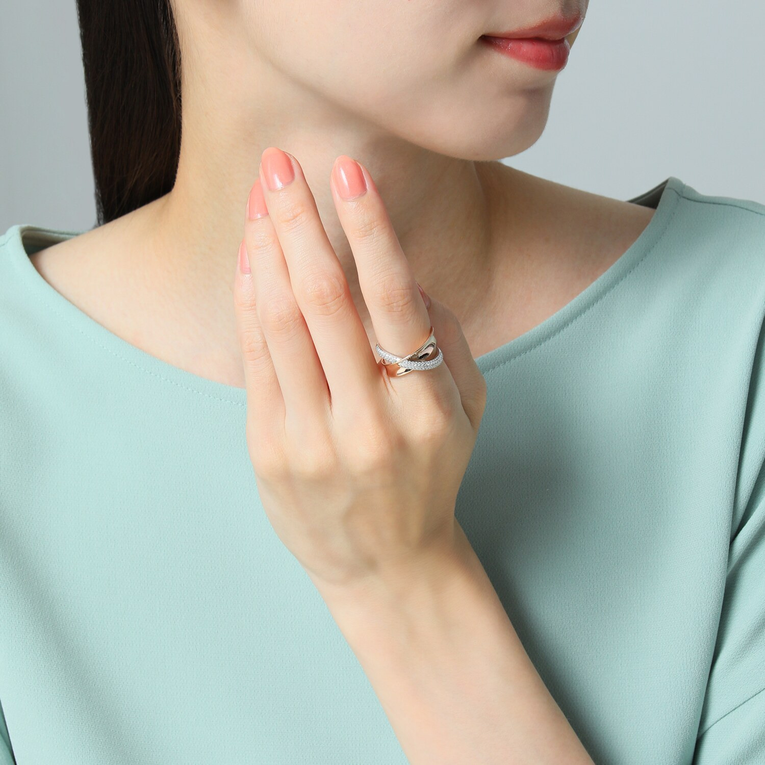 ファシーノアルジェント シルバー ＣＺ アーバンクロスライン リング