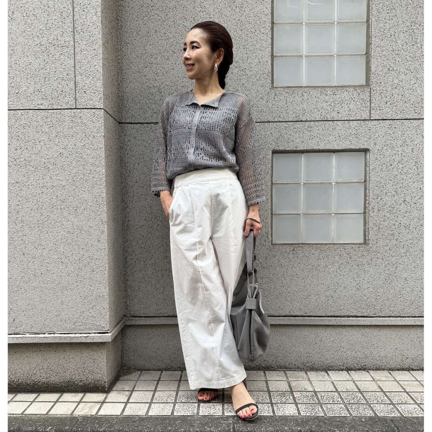 タマミ　ワタナベ メッシュニット プルオーバー＆ インナータンクトップ “レディースターダスト”