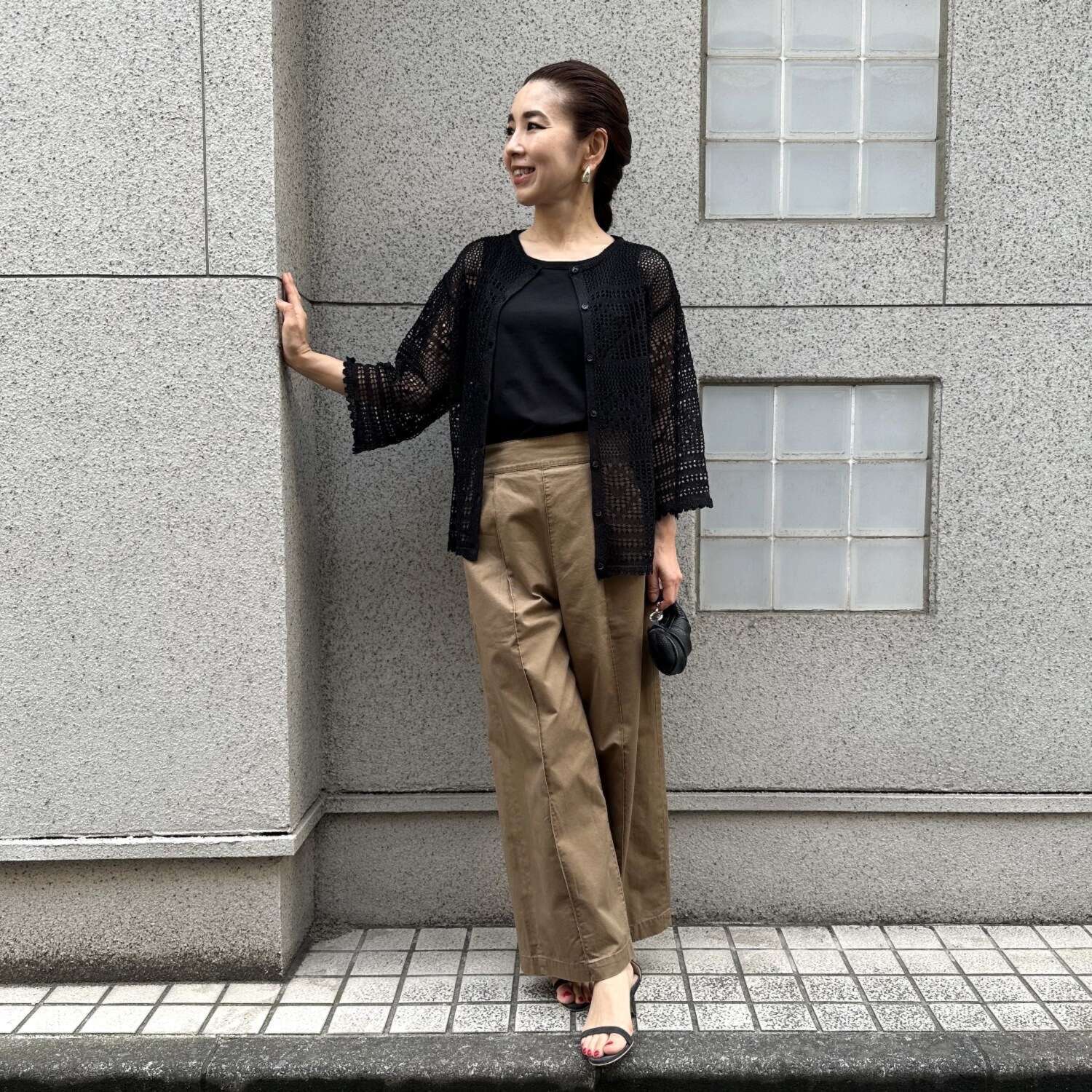 タマミ　ワタナベ メッシュニット プルオーバー＆ インナータンクトップ “レディースターダスト”