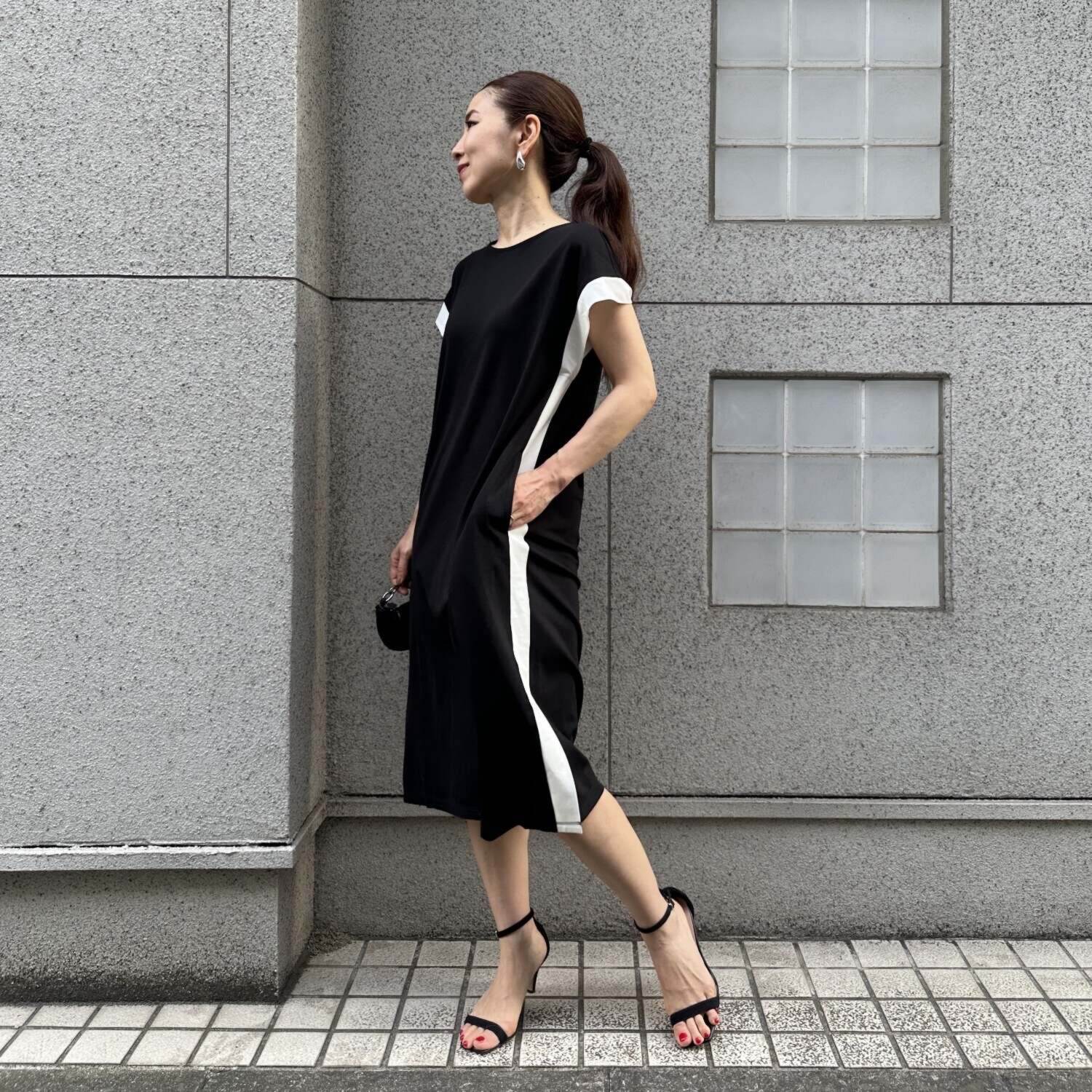 タマミ　ワタナベ ジャージーワンピース “メロウ　フロウ”