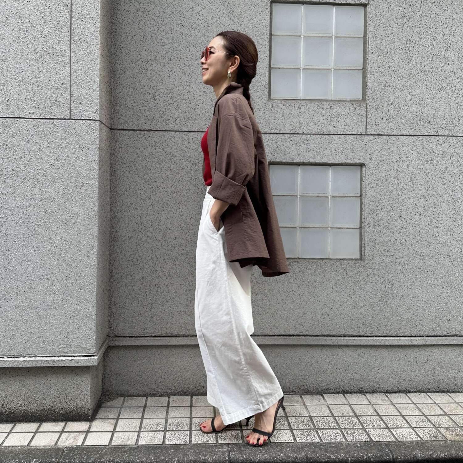 タマミ　ワタナベ サッシュベルト付 ライトジャケット “ジャック　レジェ”