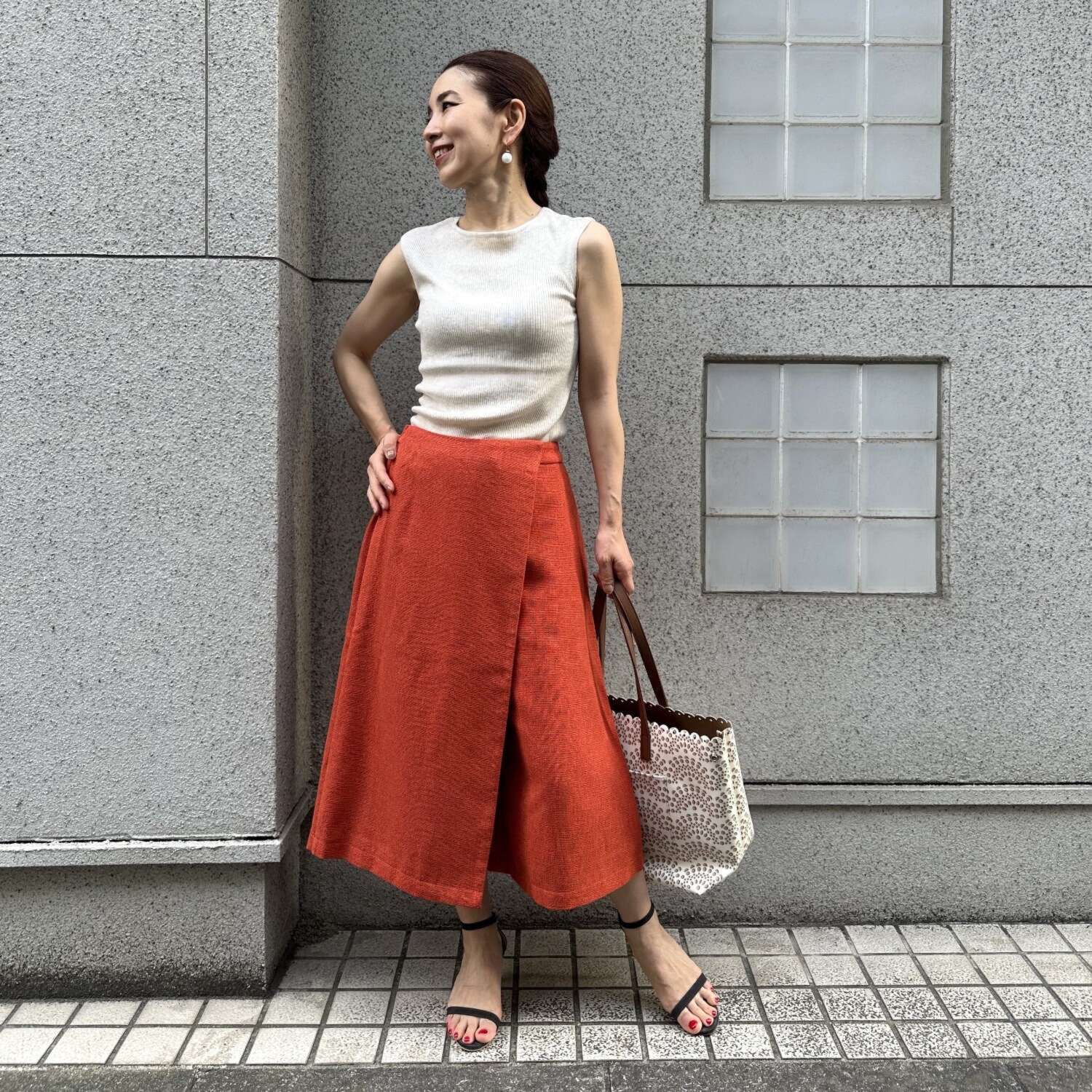 タマミ　ワタナベ ラップスカート風 キュロットパンツ “ルジール”