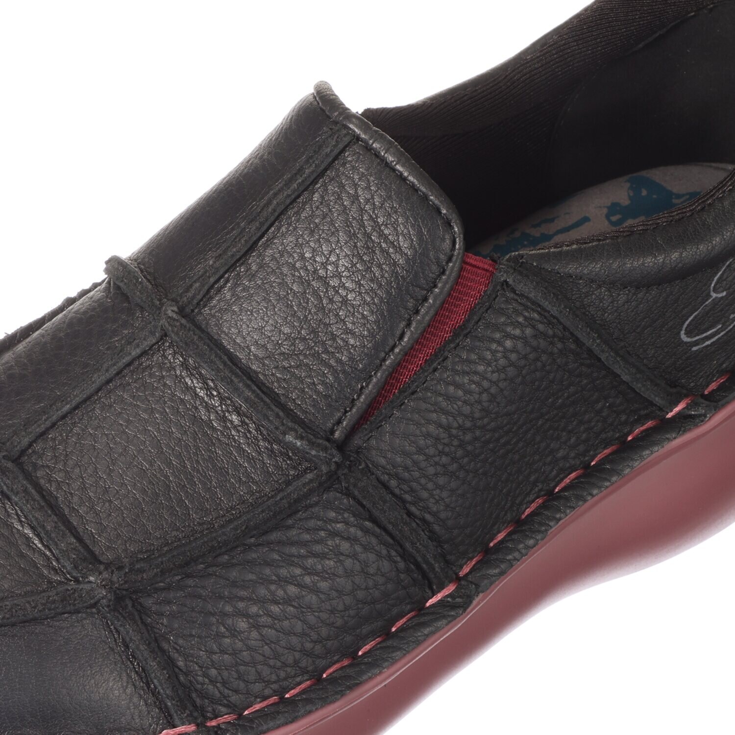 エスタシオン ショップチャンネル デビュー１０周年！ 牛革シュリンク型押し 切替軽量スリッポン