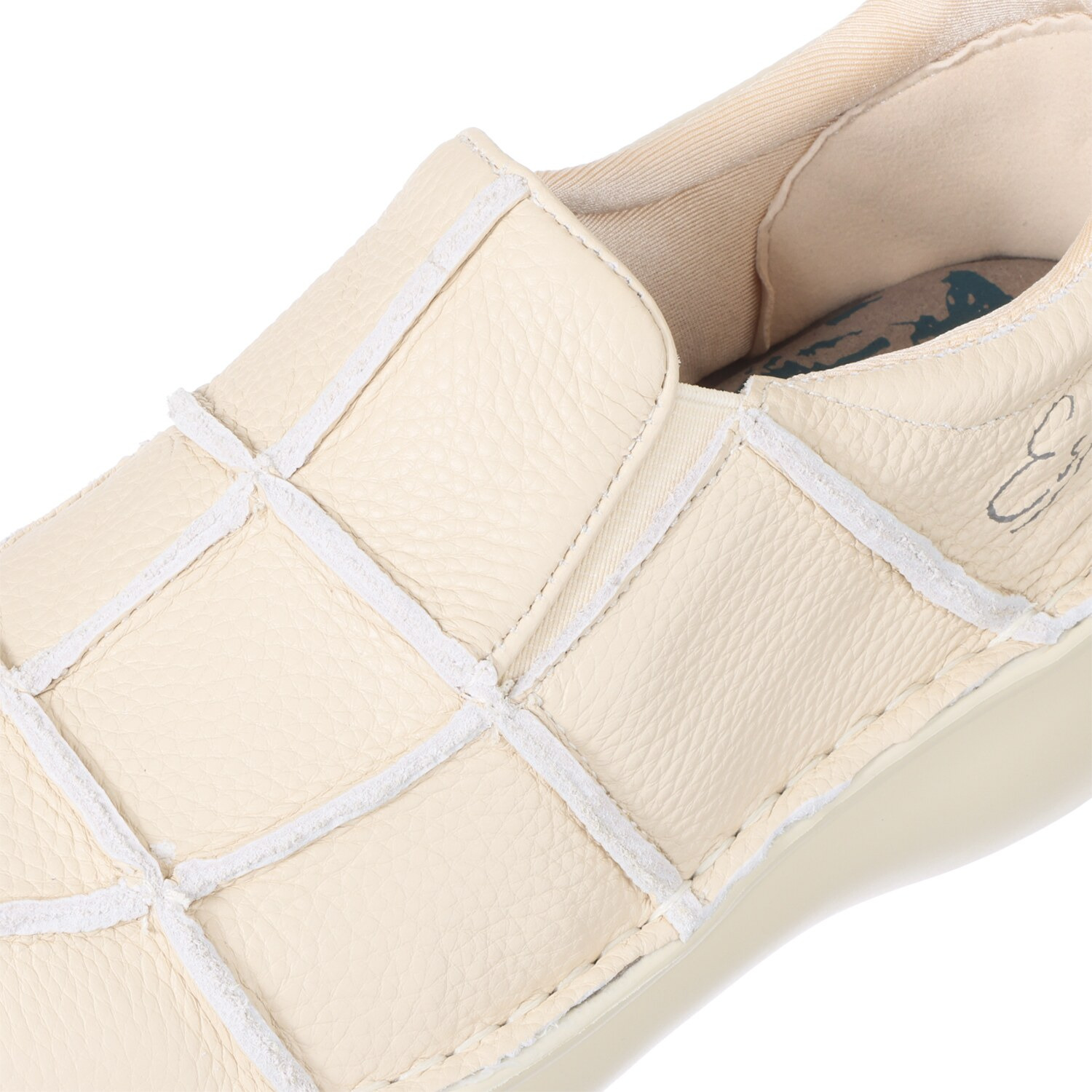 エスタシオン ショップチャンネル デビュー１０周年！ 牛革シュリンク型押し 切替軽量スリッポン