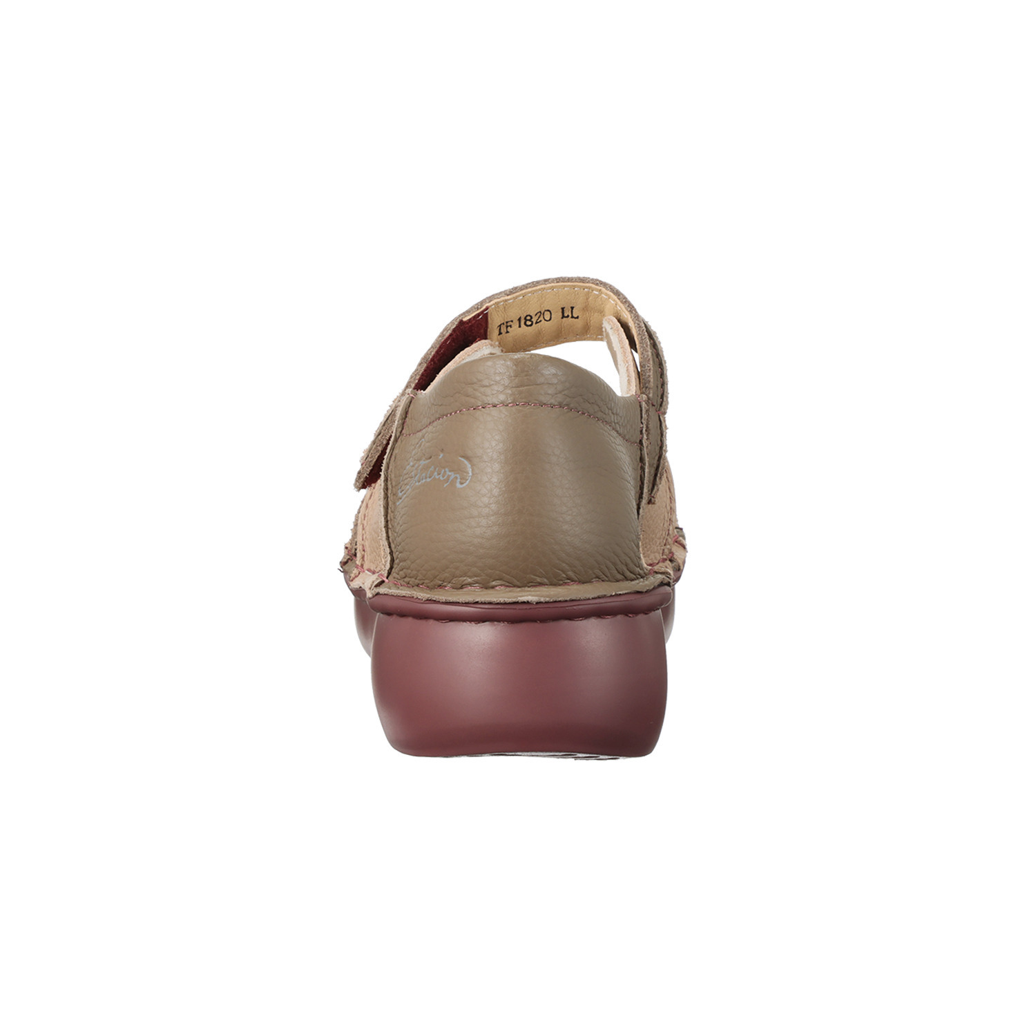 エスタシオン 牛革シュリンク型押し ボーダーデザイン 甲ベルト軽量シューズ