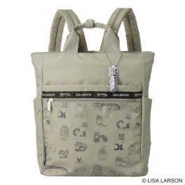 リサ・ラーソン 軽量・はっ水 スケッチねこたち ２ウェイリュック