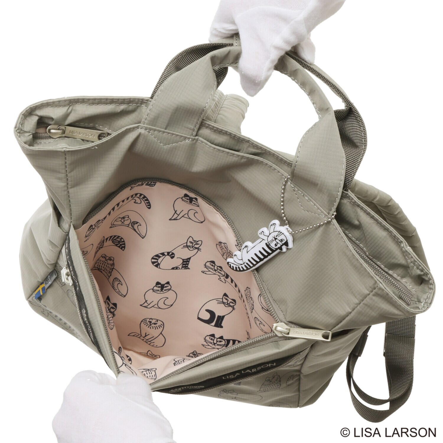 リサ・ラーソン 軽量・はっ水 スケッチねこたち ２ウェイリュック