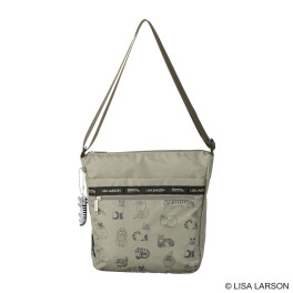 リサ・ラーソン 軽量・はっ水 スケッチねこたち 縦型ショルダーバッグ
