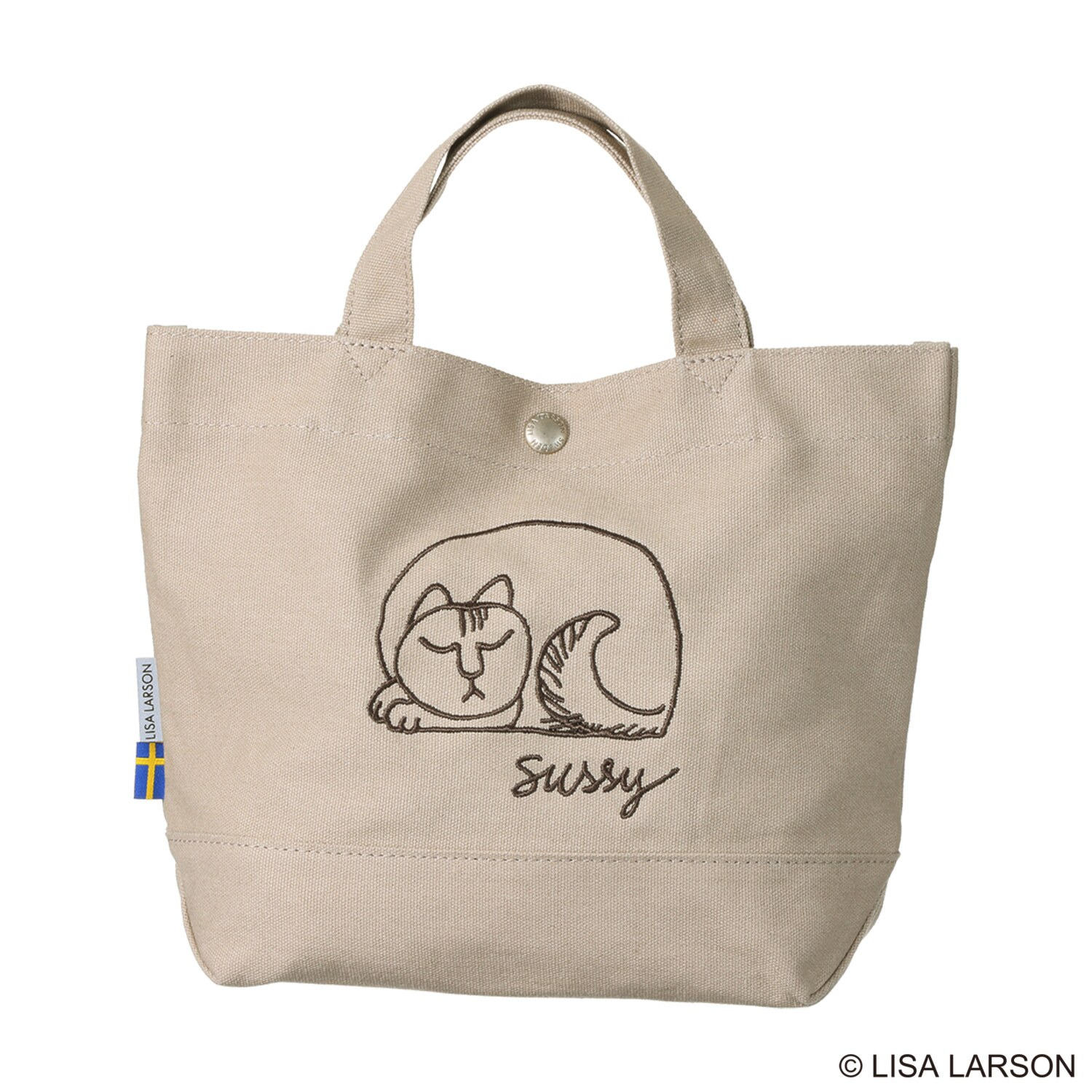 リサ・ラーソン スケッチねこたち スッシー 刺しゅうミニトートバッグ