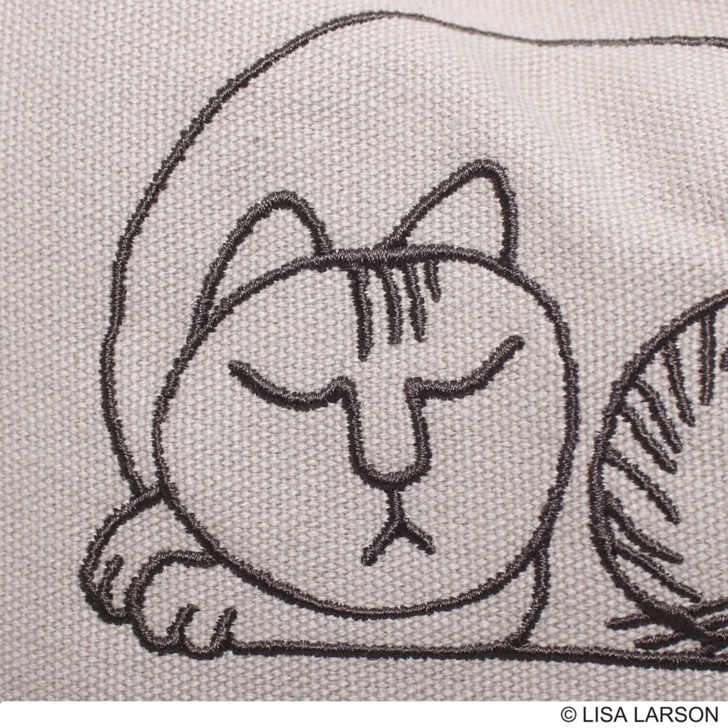 リサ・ラーソン スケッチねこたち スッシー 刺しゅうミニトートバッグ