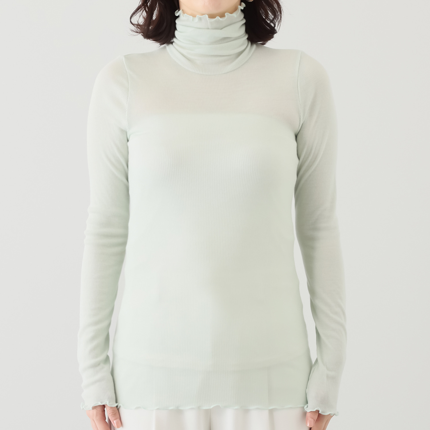 ヘ・エラ 日本製 抗菌防臭・消臭・吸湿発熱 極上メリノウール１００％ ロールネックインナー