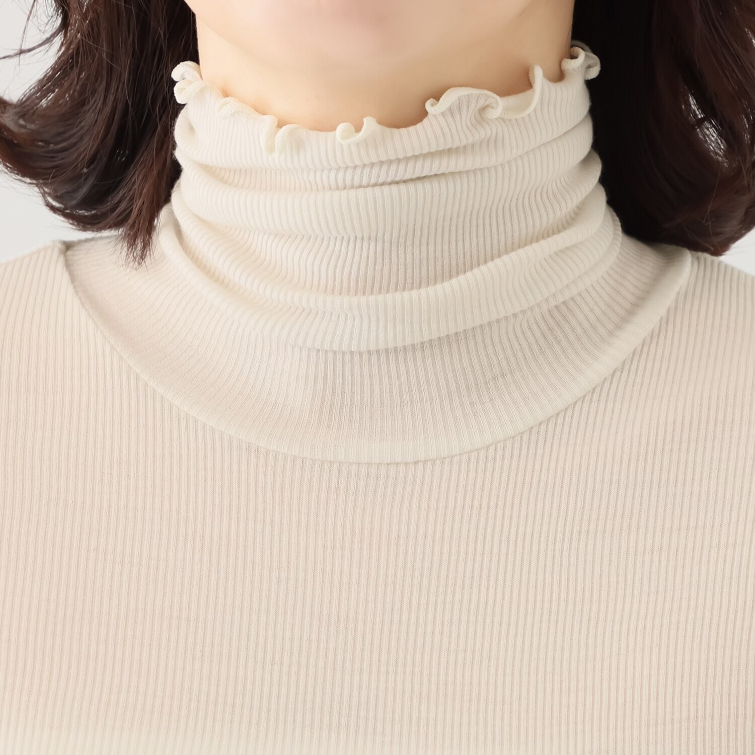 ヘ・エラ 日本製 抗菌防臭・消臭・吸湿発熱 極上メリノウール１００％ ロールネックインナー