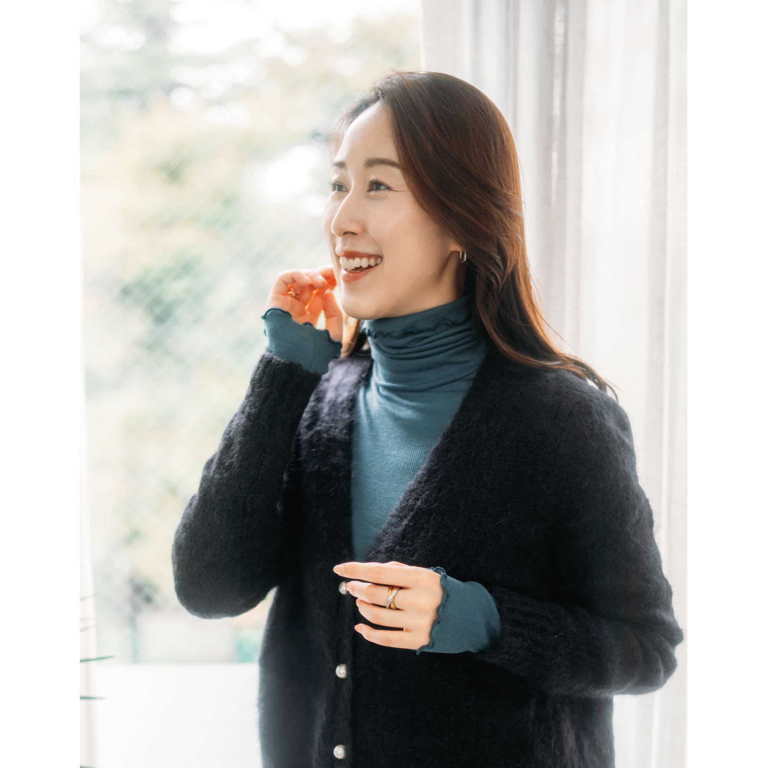 ヘ・エラ 日本製 抗菌防臭・消臭・吸湿発熱 極上メリノウール１００％ ロールネックインナー