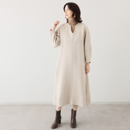 ヘ・エラ 大人美人 コットン100% コクーンシルエット ワンピース