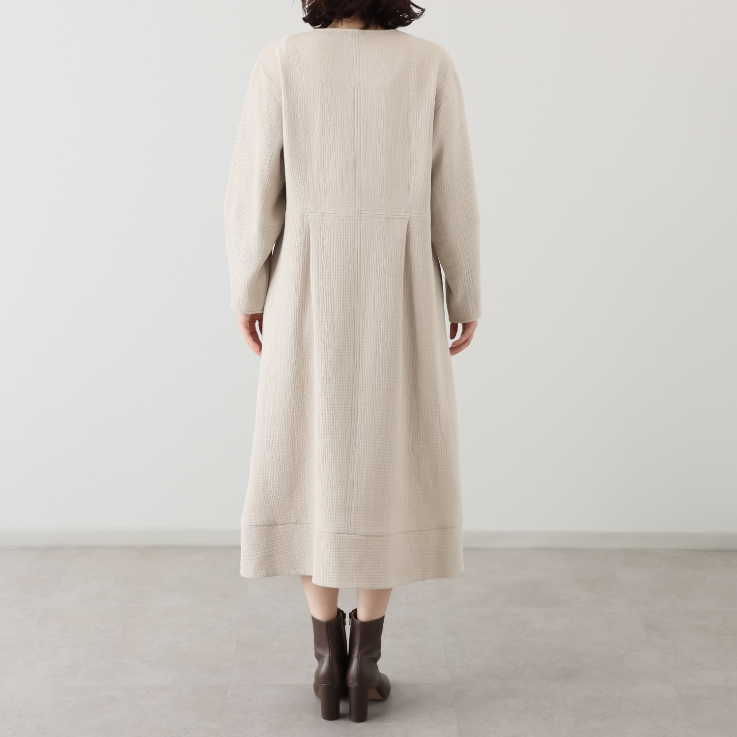 ヘ・エラ 大人美人 コットン１００％ コクーンシルエット ワンピース