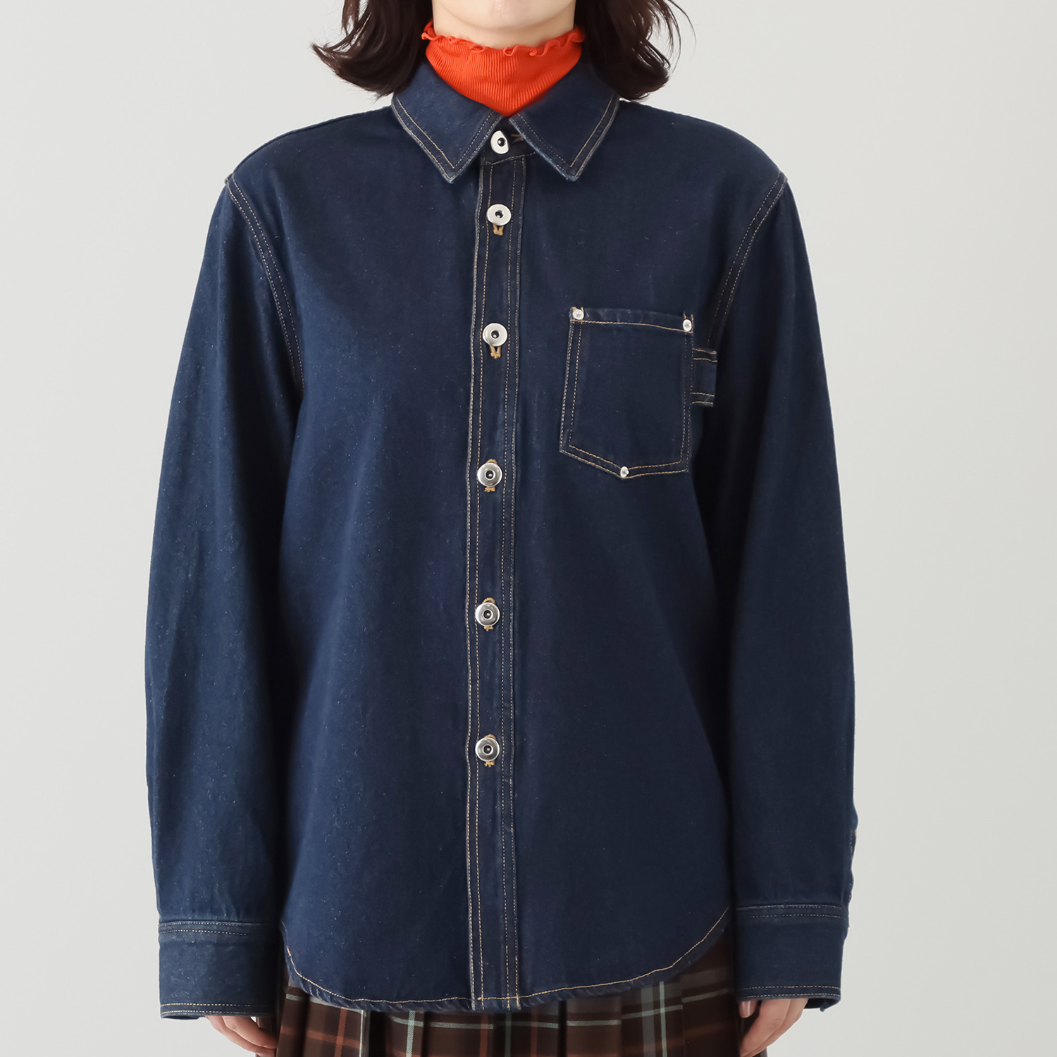 ヘ・エラ コットン１００％ デニムシャツジャケット
