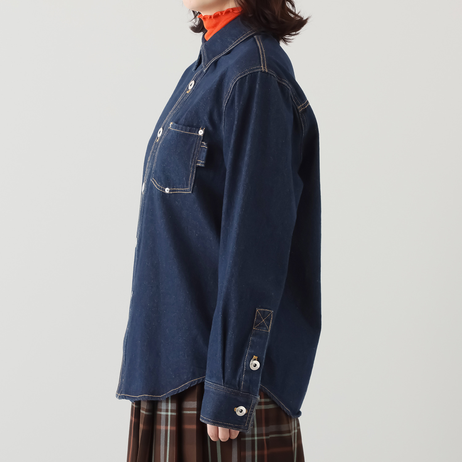 ヘ・エラ コットン１００％ デニムシャツジャケット
