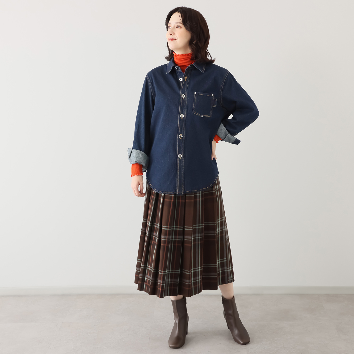 ヘ・エラ コットン１００％ デニムシャツジャケット