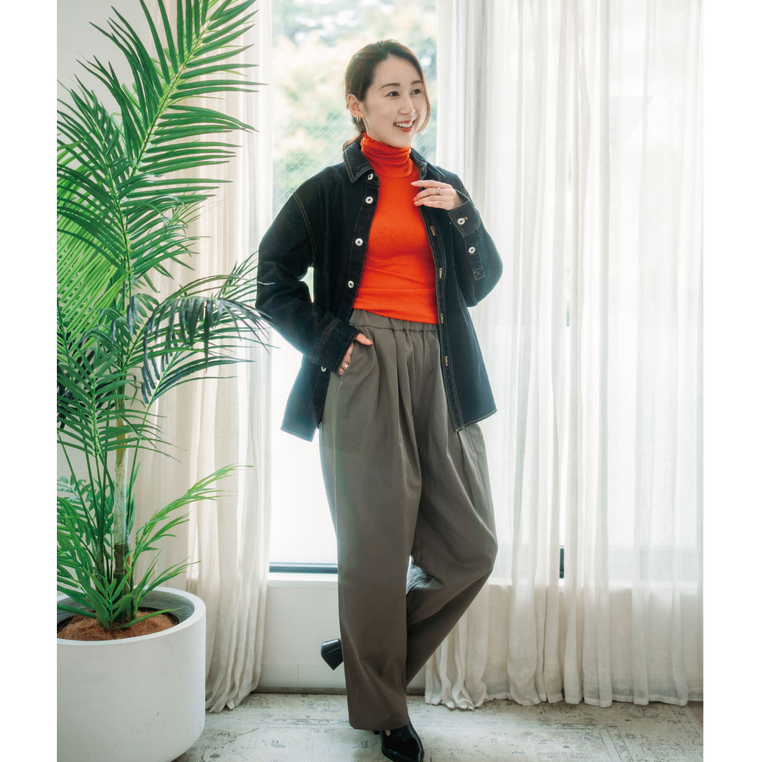 ヘ・エラ コットン１００％ デニムシャツジャケット