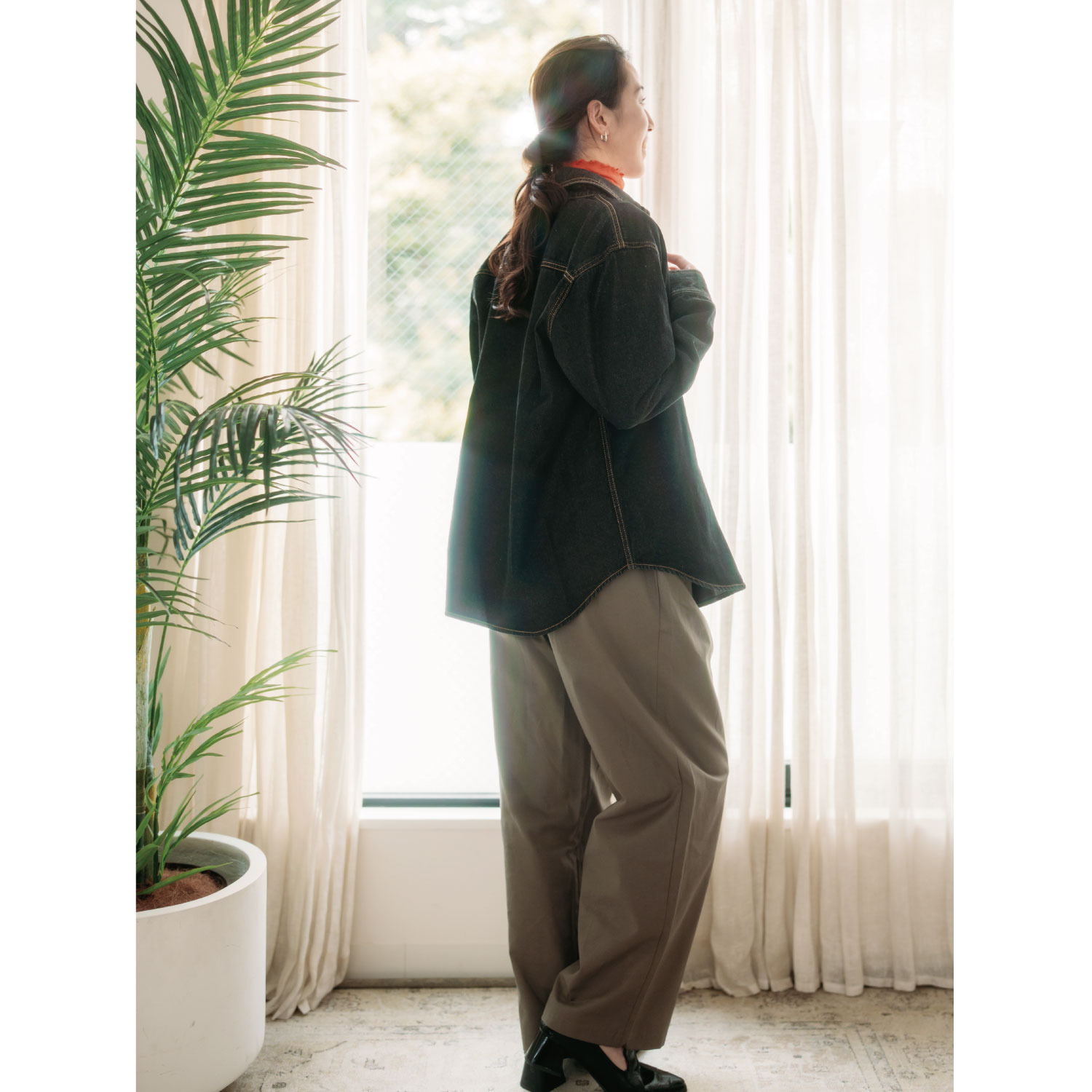 ヘ・エラ コットン１００％ デニムシャツジャケット