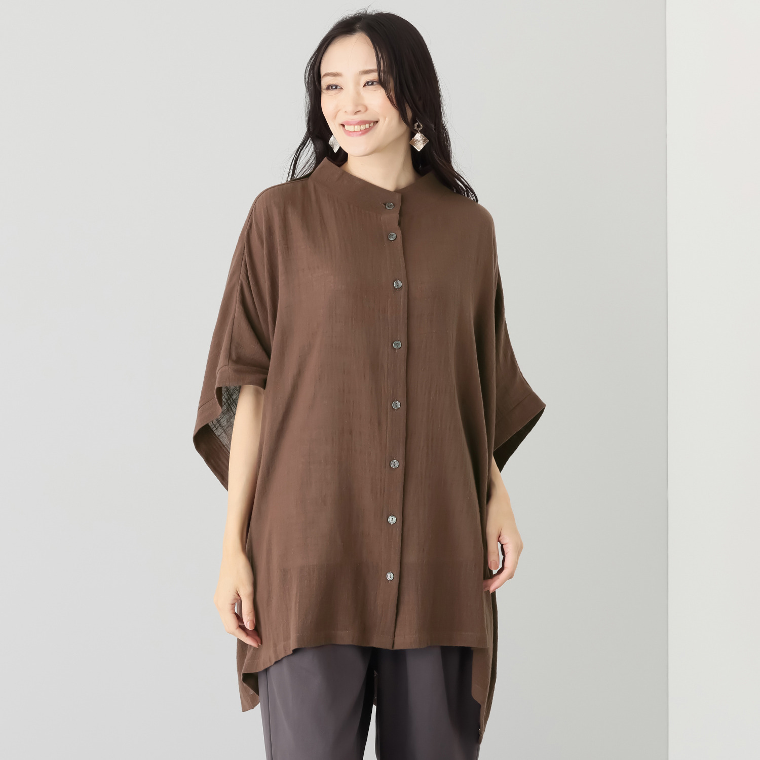 エバーグリーン エバーモア 大人の上品さをまとう マルチケープポンチョ