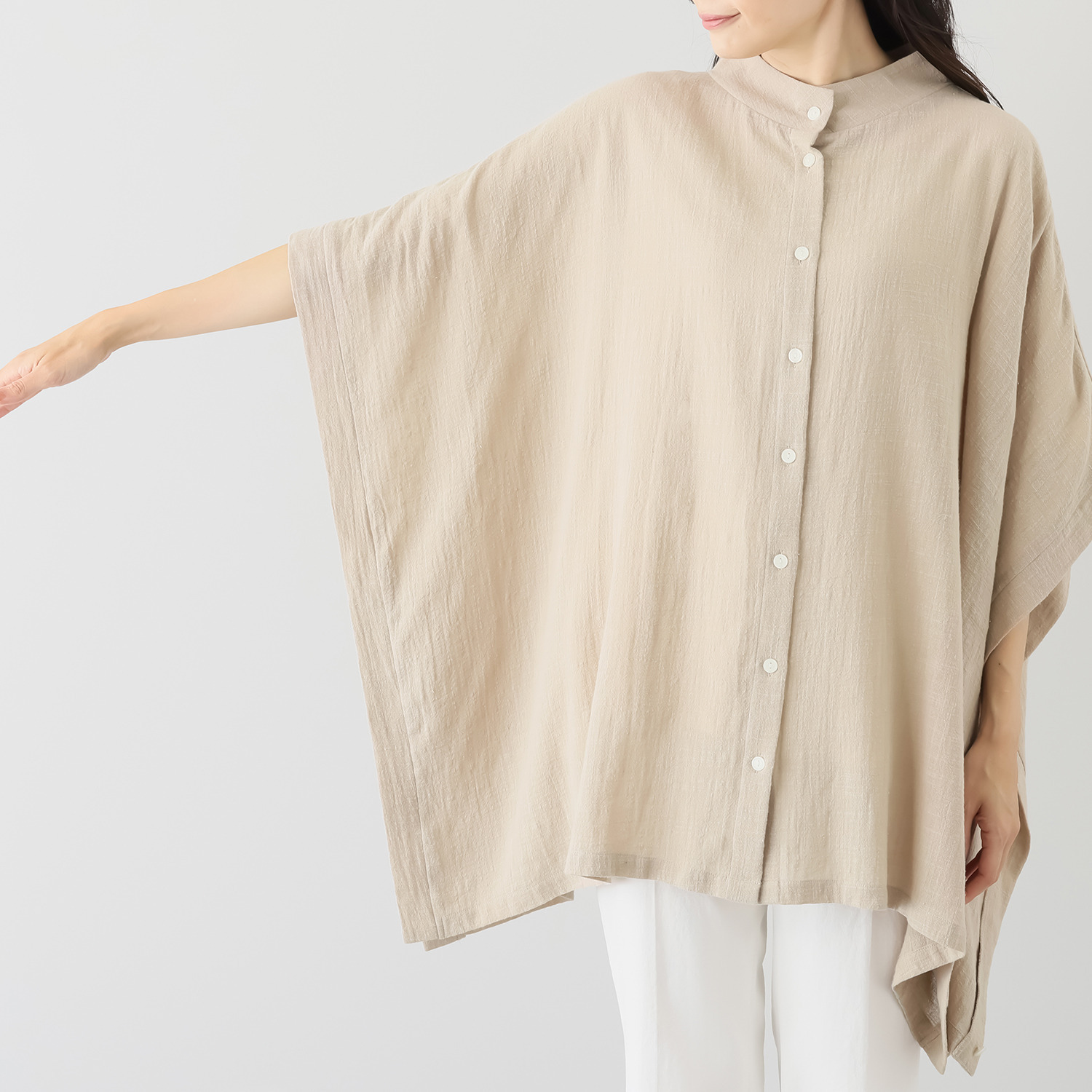 エバーグリーン エバーモア 大人の上品さをまとう マルチケープポンチョ