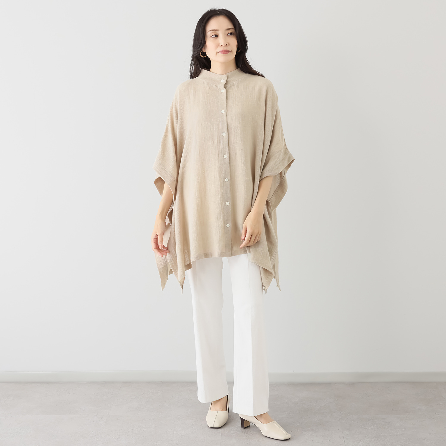 エバーグリーン エバーモア 大人の上品さをまとう マルチケープポンチョ