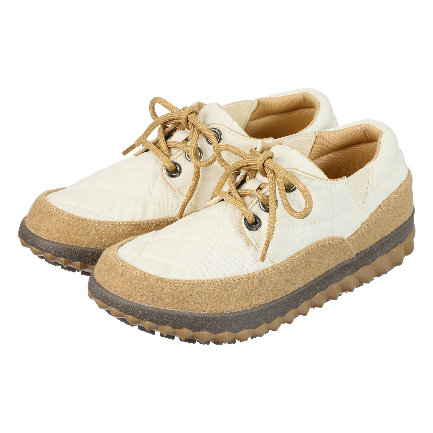 トーキョーキャンプゴー 防水　防滑 サイドゴア キルティング レースアップシューズ