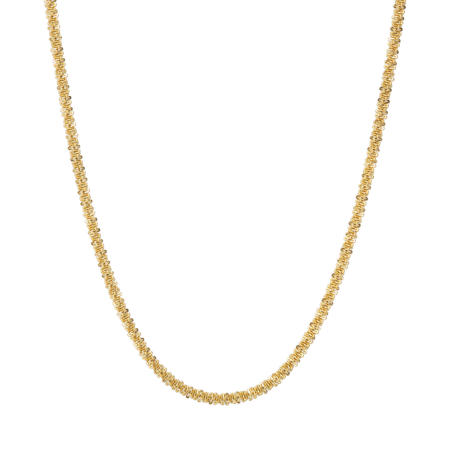 キラレ ステンレス クリスクロスチェーン 煌めきネックレス