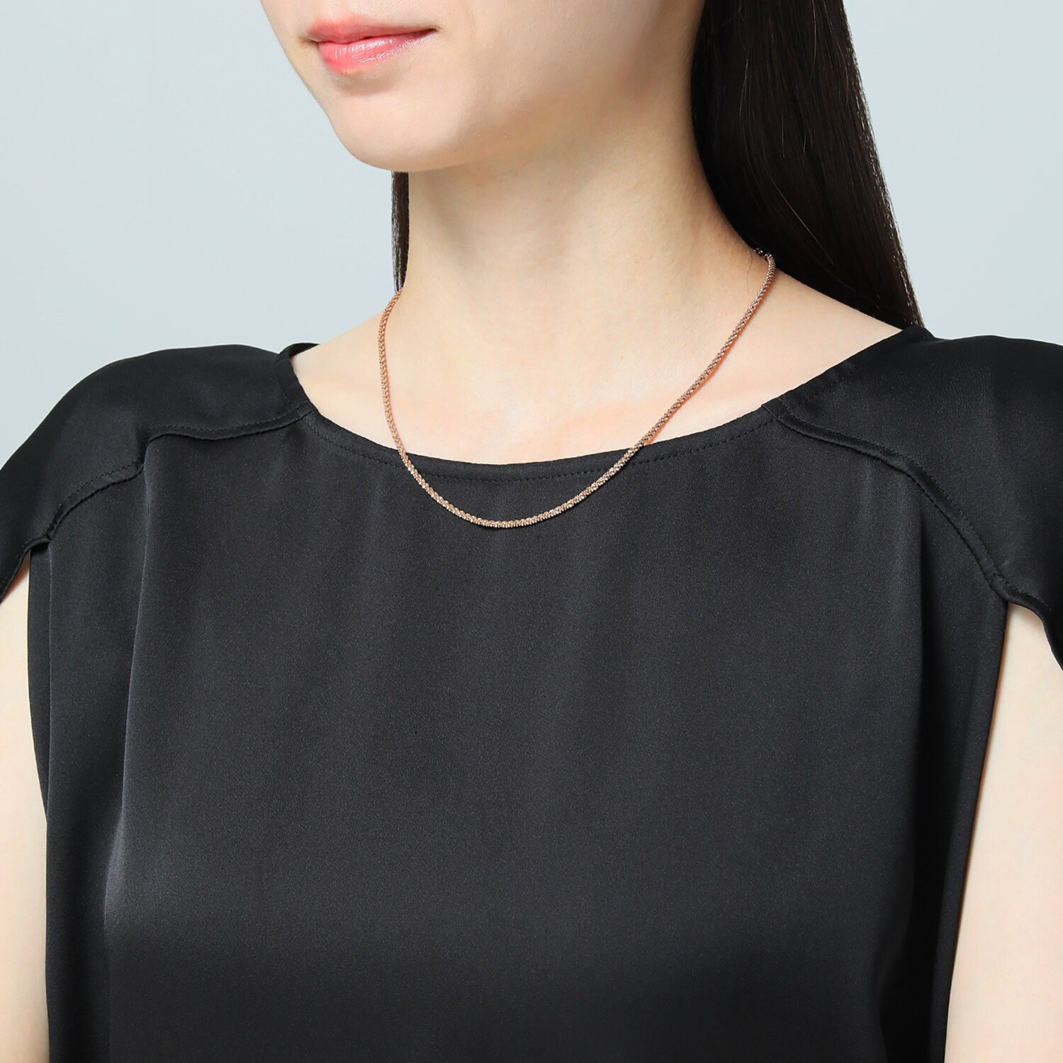 キラレ ステンレス クリスクロスチェーン 煌めきネックレス