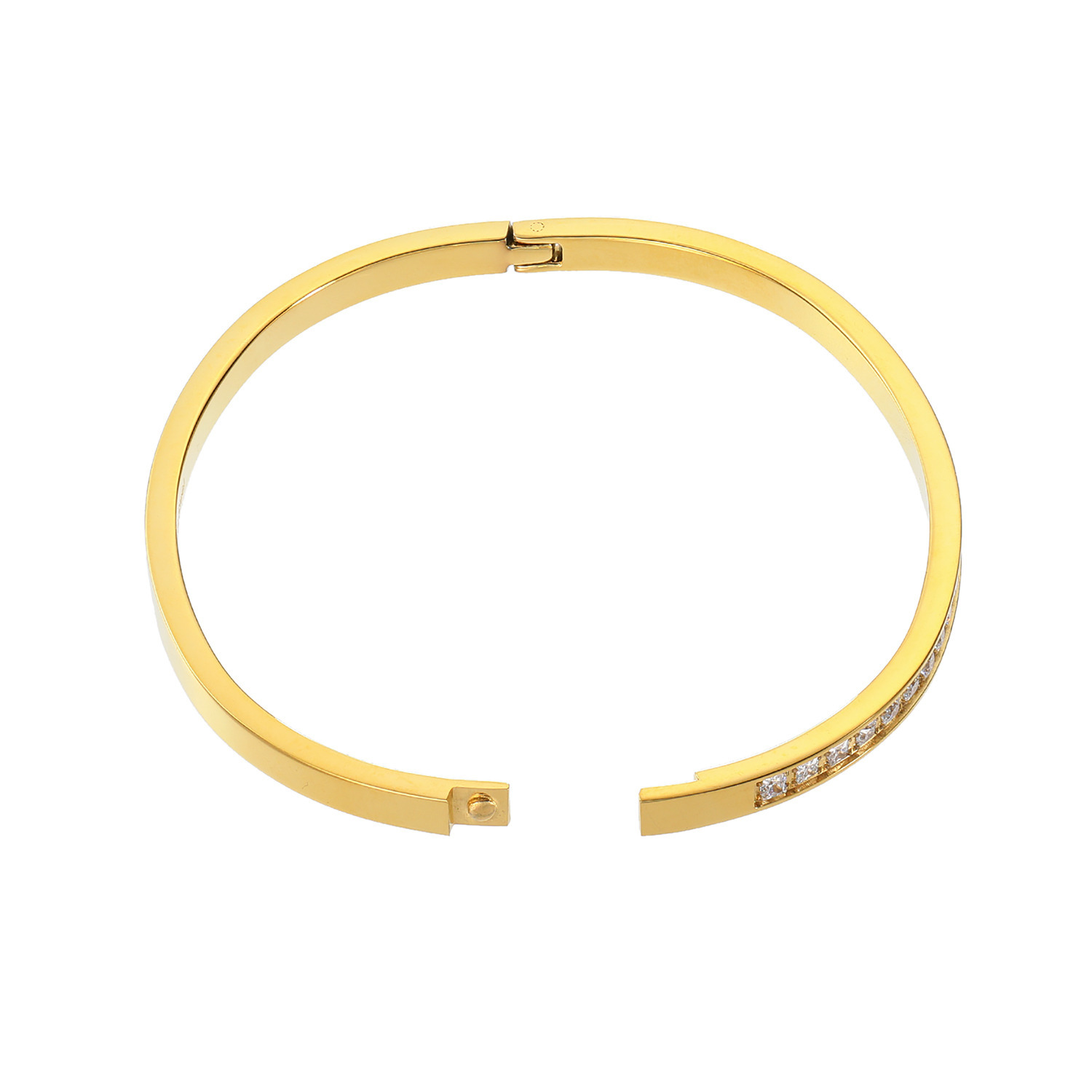 キラレ ステンレス スクエアカットＣＺ ラインデザインバングル