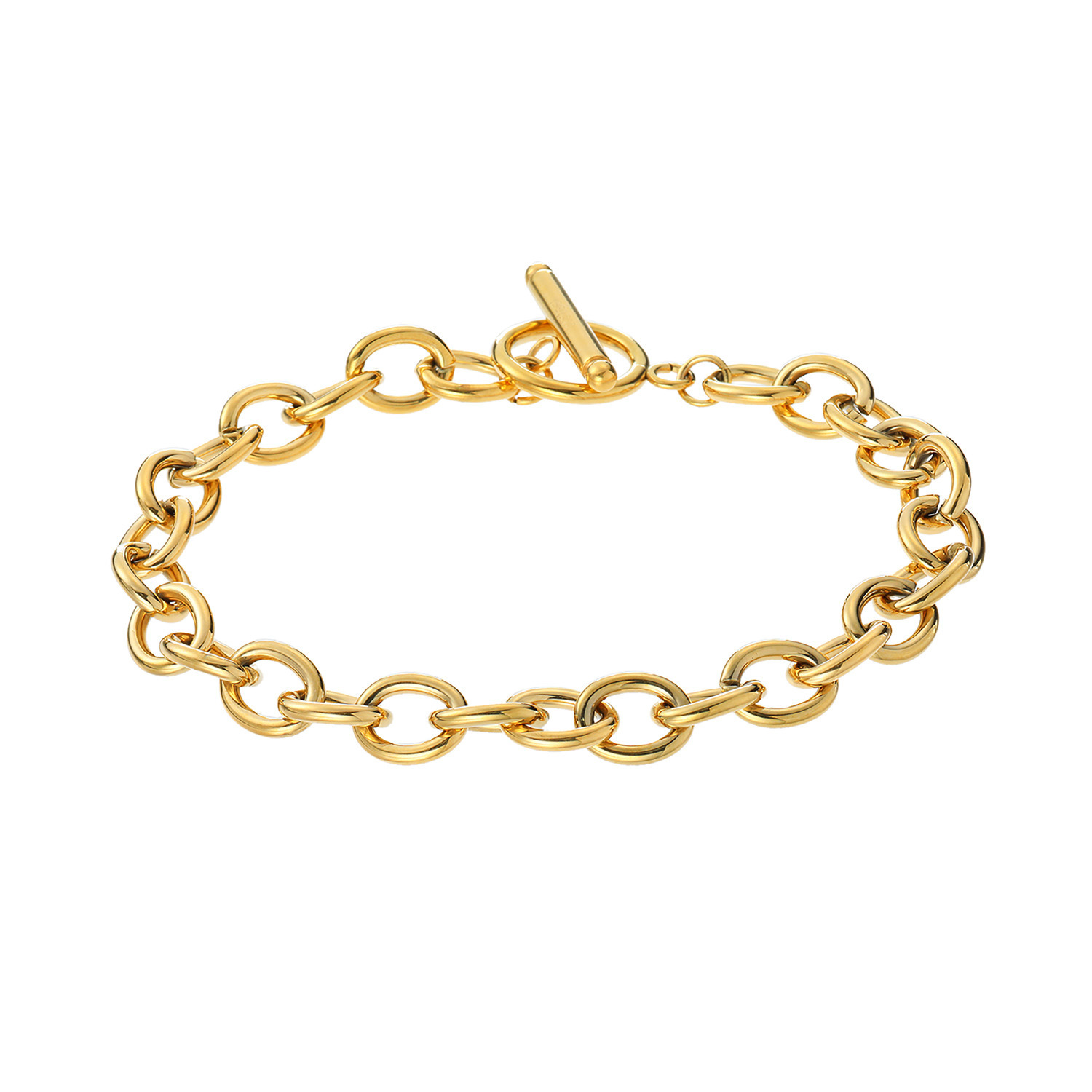 キラレ ステンレス チャンキーチェーン トグル＆バー ブレスレット