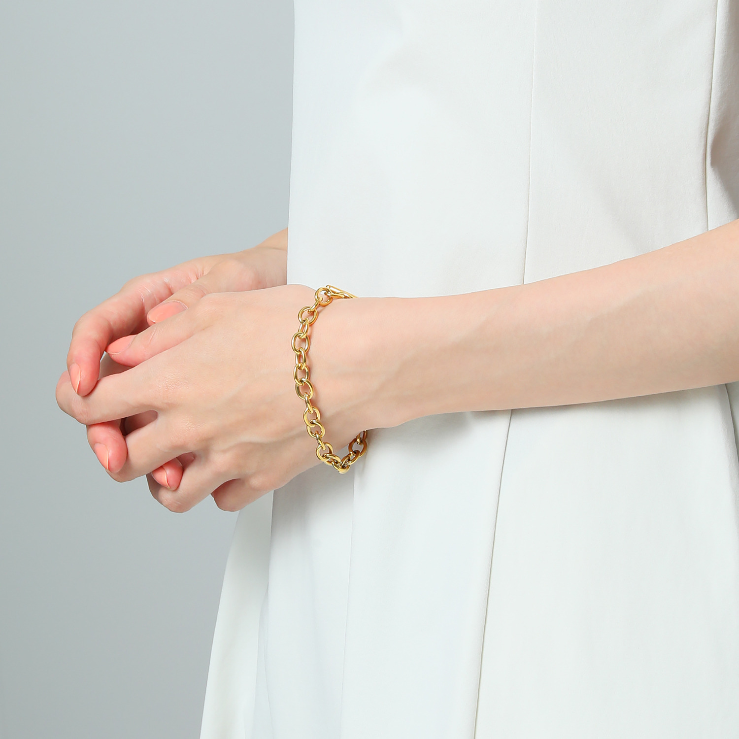 キラレ ステンレス チャンキーチェーン トグル＆バー ブレスレット