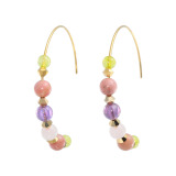 キラレ ステンレス ジェムストーン＆ プレシオサ社製 クリスタルガラス カラフルフープピアス