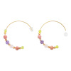 キラレ ステンレス ジェムストーン＆ プレシオサ社製 クリスタルガラス カラフルフープピアス