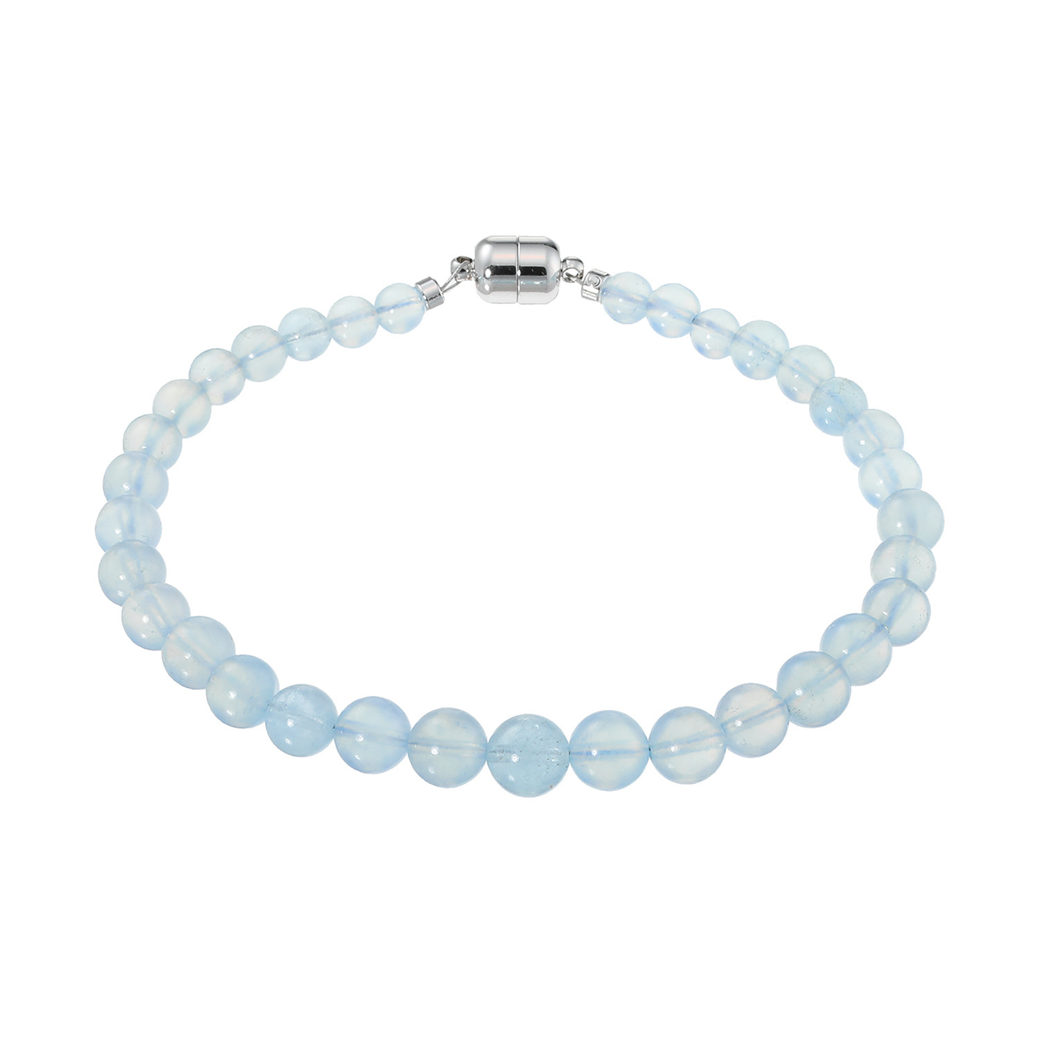グランシフォレ アクアマリン ラウンドビーズ ブレスレット